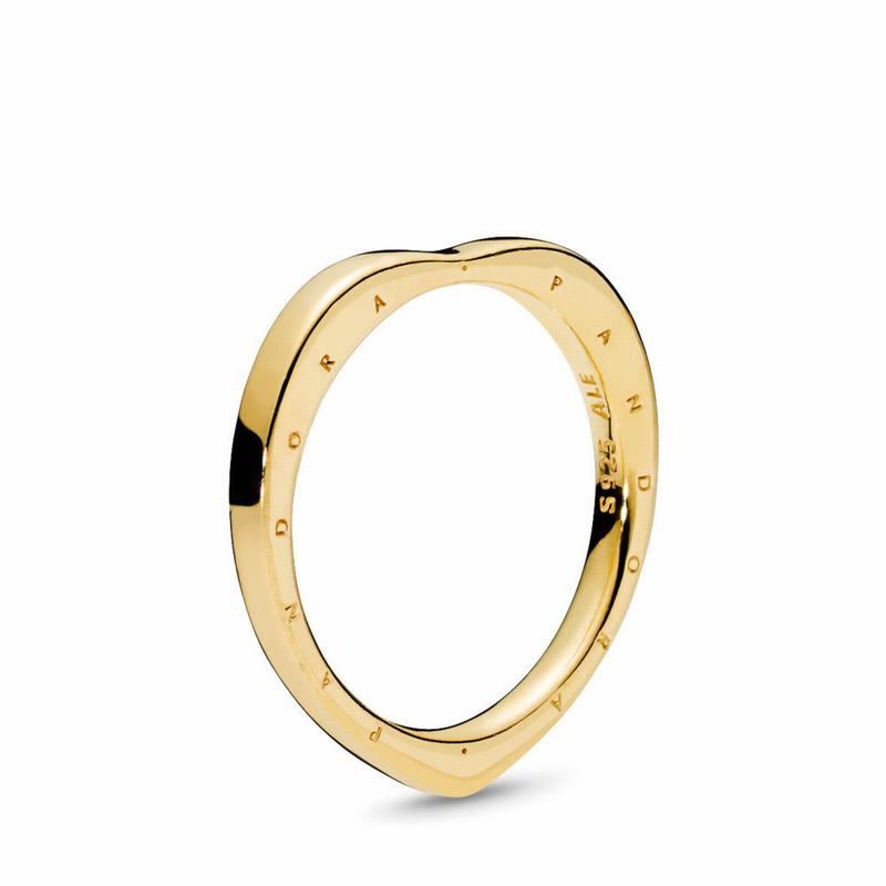 Pandora Shine™ Signature Arcs Of Love Stackable Ring - 18ct Gold Plated - Canada | DL9687DA